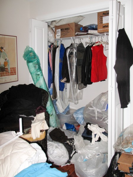 Closet clutter-clothing and more