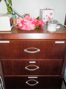 Labeled drawers